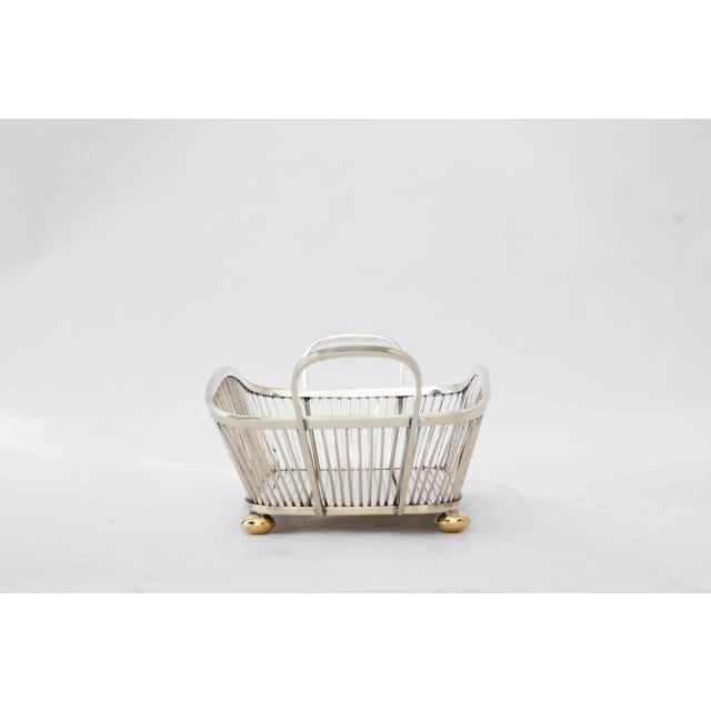 1920s Art Deco Bread Basket Alpaca, 1920s For Sale - Image 5 of 10