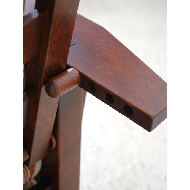 Brown Stickley Mission Oak Reclining Morris Chair For Sale - Image 8 of 18
