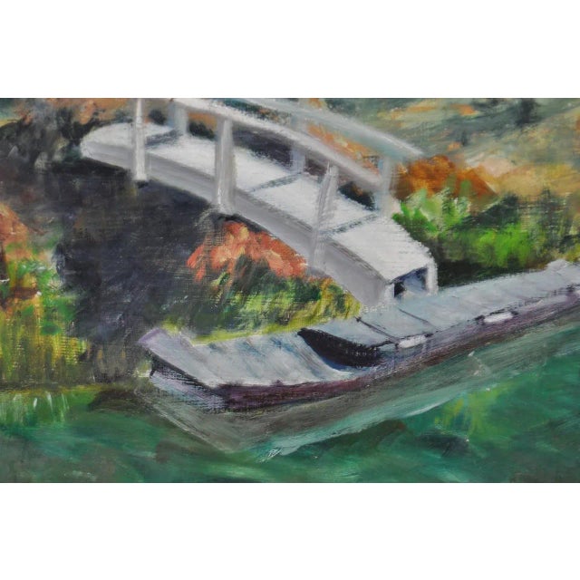 River Landscape w/ Boat For Sale - Image 5 of 6