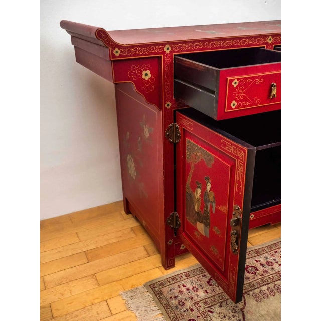 Chinese Painted Chest of Drawers in Brass For Sale - Image 11 of 12