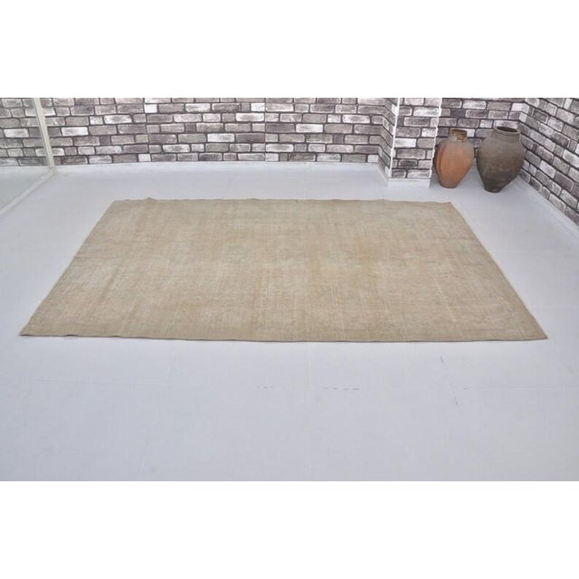 Handmade wool carpet in Turkish Anatolia , Vintage Oushak Rug,Turkish Vintage Anatolian Rug, Handmade wool Rug . One Of...