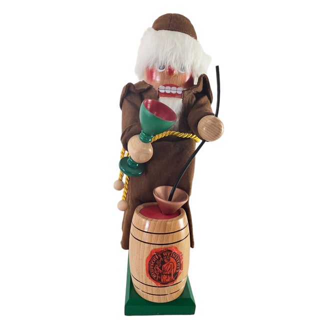 Steinbach Nutcracker Bacchus Monk Wine Maker 14" Tall Chairish