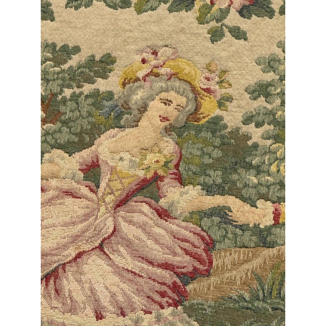 Vintage French Aubusson Style Jacquard Dance Tapestry, 1960s For Sale - Image 18 of 18