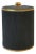 Italian Porcelain Vanity Box by L'Objet, Dark Charcoal Grey and Gold, Italy For Sale