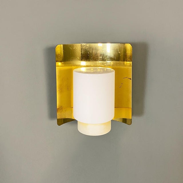Mid-Century Modern Brass & Glass Wall Light by Jakobsson for Ab Markaryd, Sweden, 1970s For Sale - Image 12 of 13
