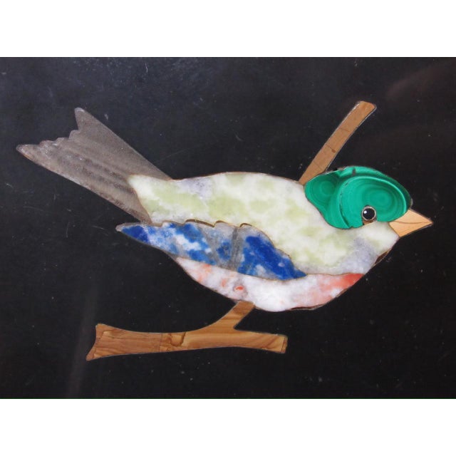 Italian Pietra Dura Inset Leather Box For Sale - Image 9 of 13