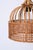 French Riviera Round Pendant in Rattan and Wicker, Italy, 1970s For Sale - Image 9 of 12