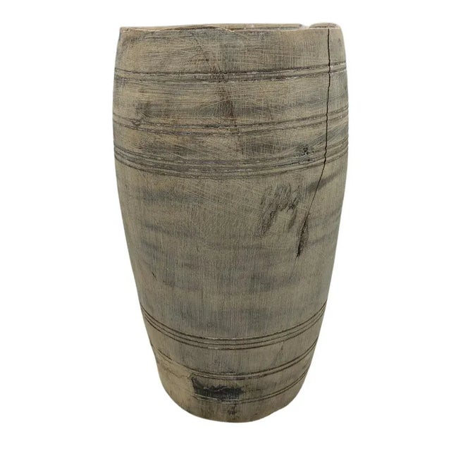 Vintage Indian Wood Vessel For Sale In Los Angeles - Image 6 of 6