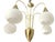 Brass and Opaline Glass 5-Light Chandelier from Honsel Leuchten, Germany, 1970s For Sale - Image 11 of 18