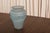 Vintage Frosted Aqua Glass Vase For Sale - Image 17 of 18