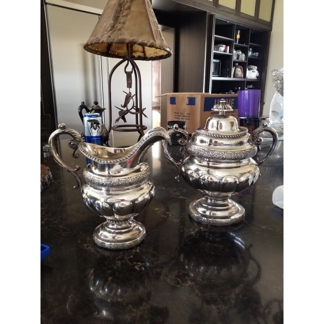 Antique American Coin Silver Milk Pitcher and Sugar Pot For Sale In San Antonio - Image 6 of 6