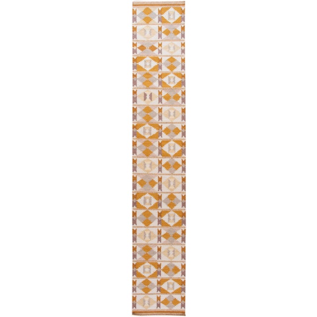21st Century Modern Swedish-Style Wool Runner Rug For Sale - Image 12 of 12