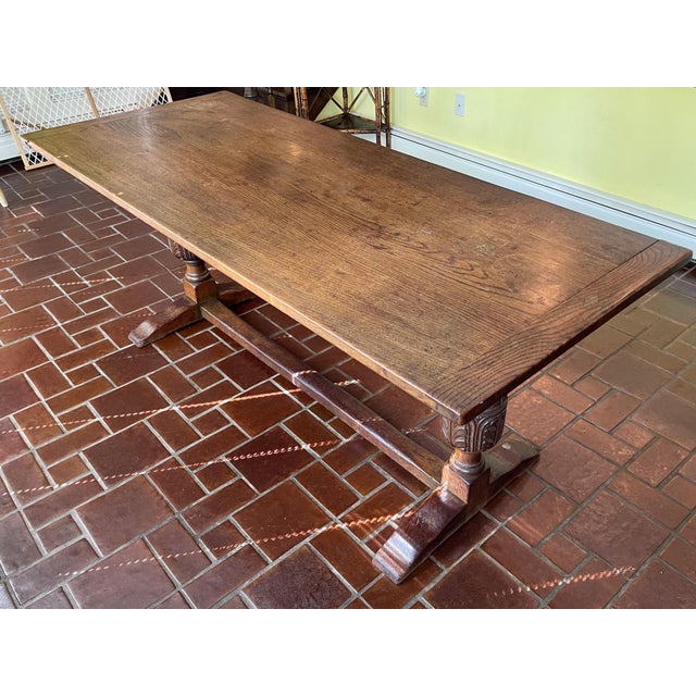 Early 20th Century Oak English Oak Refectory Dining Table For Sale - Image 13 of 13