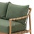 Outdoor Teak & Fern Green Sofa For Sale In Los Angeles - Image 6 of 7