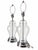 Late 20th Century Clear Glass Baluster Table Lamps With Chrome-Tone Bases - Pair For Sale In Las Vegas - Image 6 of 14