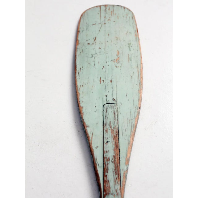 Mid 20th Century Vintage Painted Wooden Oar For Sale - Image 5 of 12