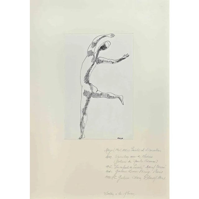 Figure is a drawing in Pen realized by Mayo in 1950s. Good condition. Signature on the lower right corner. Antoine MAYO...