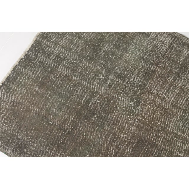Grey Handknotted Vintage Wool Rug For Sale - Image 9 of 10