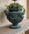 Metal Neoclassical Classical Style Cast Iron Garden Urn With Ram's Head Handles For Sale - Image 7 of 11