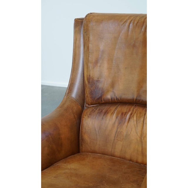 Vintage Armchair in Sheep Leather For Sale - Image 11 of 18