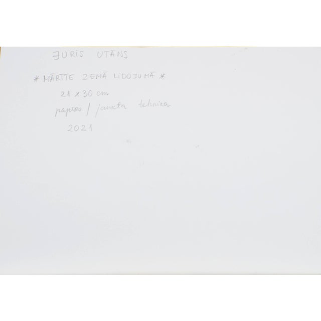 Juris Utans, Ladybug in Low Flight, 2021, Mixed Media on Paper, in Very Good conditions. Designed from 2000 I have...