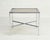 Faux Bamboo X Shape Bases Chrome and Smoked Glass End Tables - A Pair For Sale - Image 6 of 10