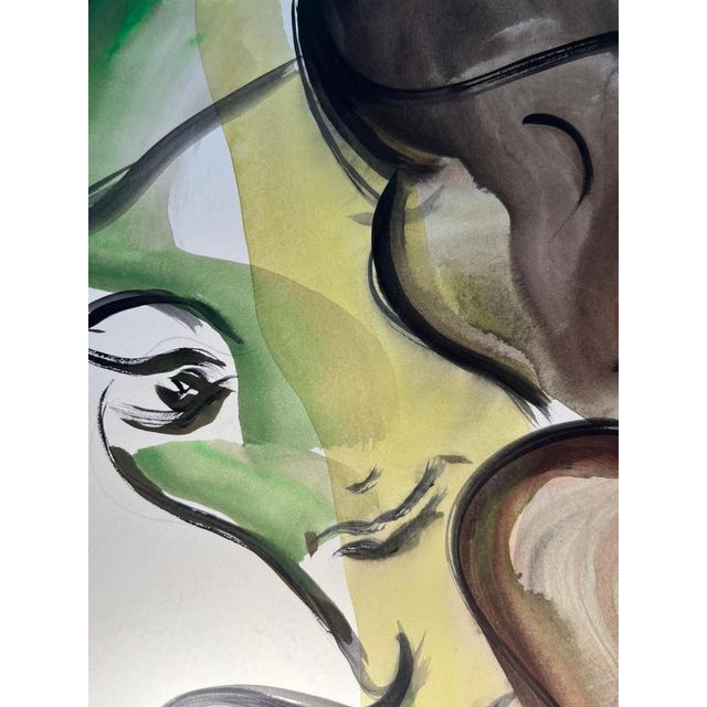 Gilbert Pauli, Distrust of the Mirror, 1991, Watercolor For Sale - Image 4 of 10