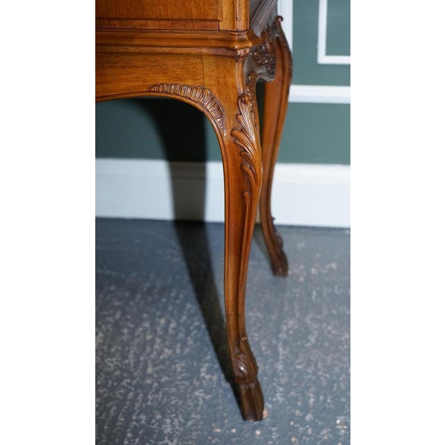 French Walnut Parquetry Bar Cabinet For Sale - Image 3 of 18