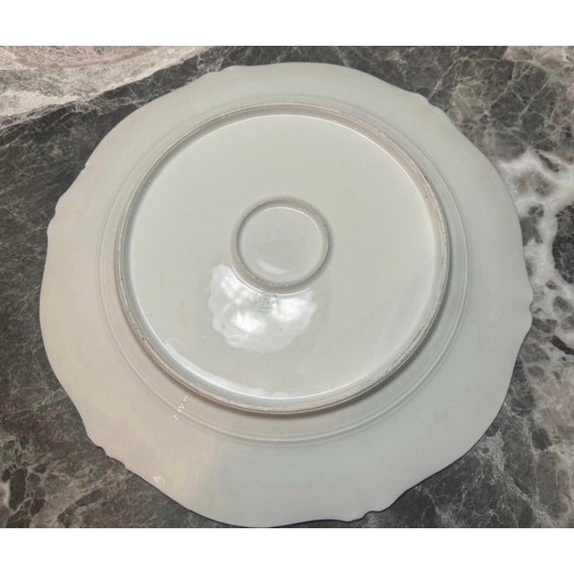 1892 Theodore Haviland Limoges Deep Cobalt Platter First Year Of Maker 13.5in Condition : has a small chip on the end. See...