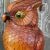 Vintage Coastal Wood and Rattan Owl For Sale - Image 4 of 8