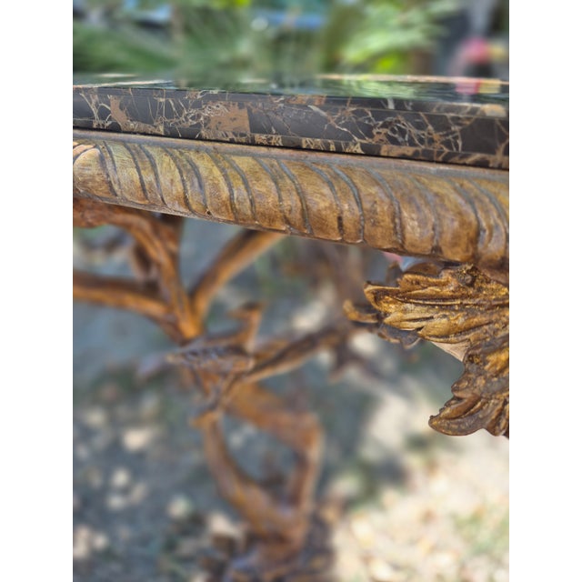 Italian Italian Grotto-Style Branch and Bird Figural Pedestal Side Table by Maitland-Smith - Fd For Sale - Image 3 of 7