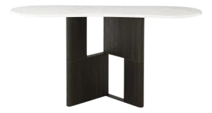 Tetris Laguna Oak and Marble Console by Morica Design