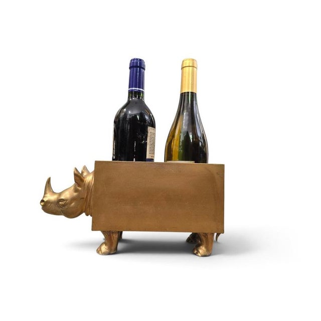 Sculptural Rhinoceros Double Bottle Holder, 1970s For Sale - Image 10 of 13