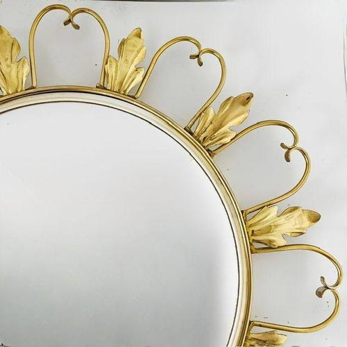 Mid-Century Sunburst Fisheye Butler Mirror from Deknudt, 1960s For Sale - Image 4 of 10
