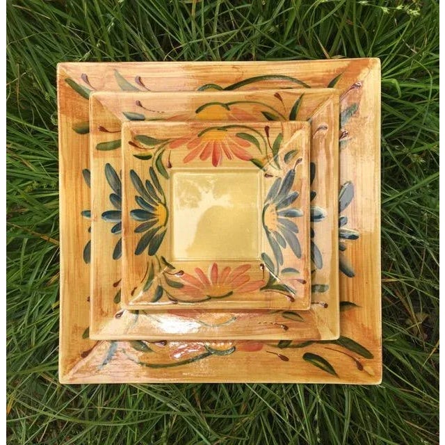 Maison De Catherine Provence Square Plates- Set of 3 For Sale - Image 12 of 12