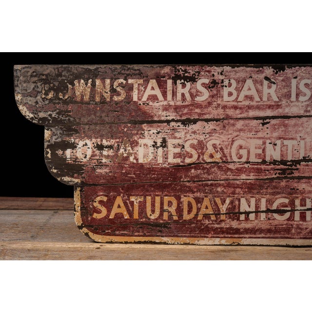 Mid 20th Century Vintage Double-Sided Bar Directional Advertising Sign For Sale - Image 5 of 13