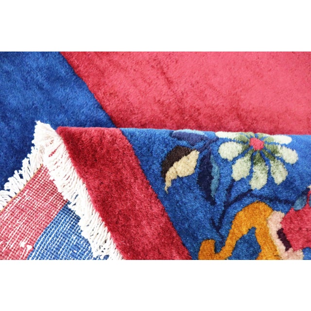 Art Deco Antique Art Deco Chinese Oriental Rug For Sale - Image 3 of 13