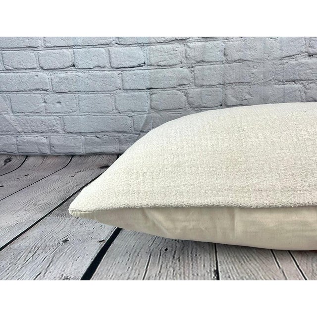 16 x 24 Hemp Pillow Turkish Cushion Natural White Pillow Cushion Cover For Sale - Image 4 of 4