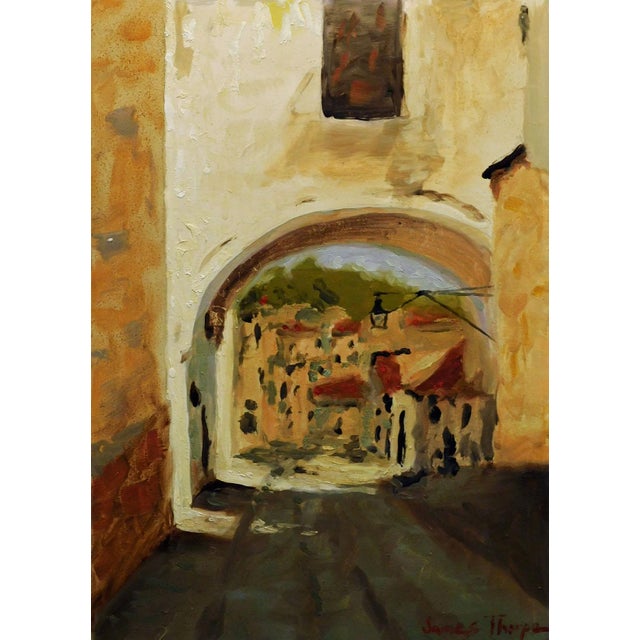 "Afternoon Arch" by James Thorpe Original Mix Media on paper Hand signed by the artist Size: 30" x 22" Image Size: 15" x...