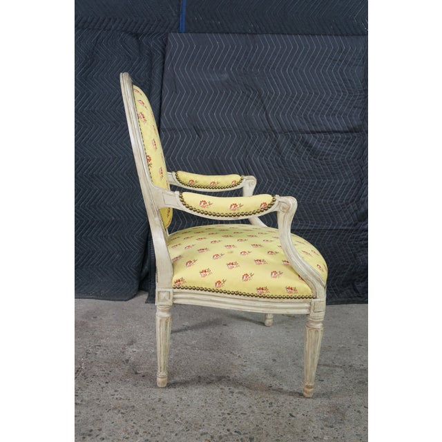 2 Late 20th Century Minton Spidell Neoclassical George III Style Balloon Back Open Arm Chairs Pair For Sale - Image 16 of 18