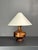 Mid-Century English Teak Table Lamp with Geometric Wood Inlay, 1955 For Sale - Image 4 of 13