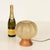 Wonderful and unique cocoon table lamp with a marvelous beige patina and a marbled finish. This stylish lamp was designed...