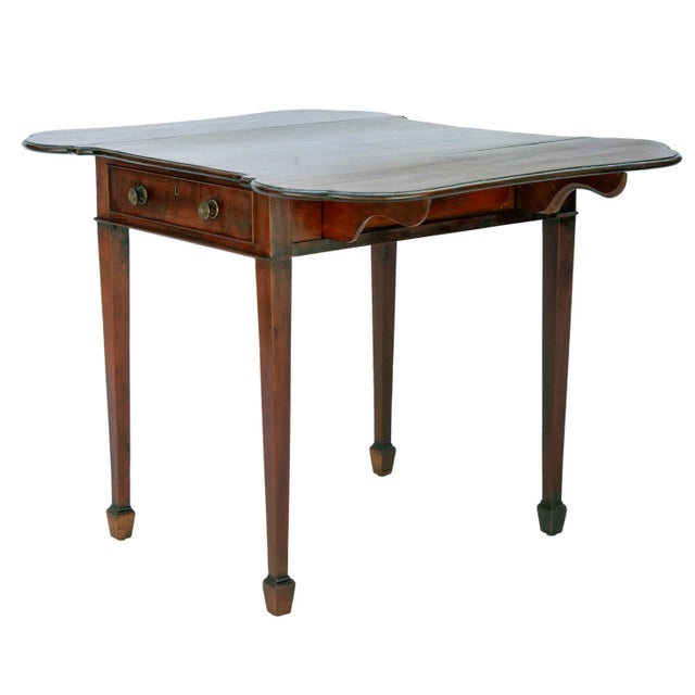 18thC antique New England Pembroke drop leaf table, beautifully constructed. Featuring a long drawer, the opposite side...