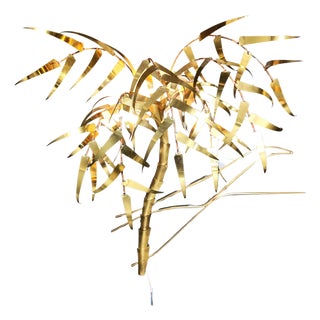 Palm Tree Wall Light from Daniel dHaeseleer, 1970s For Sale