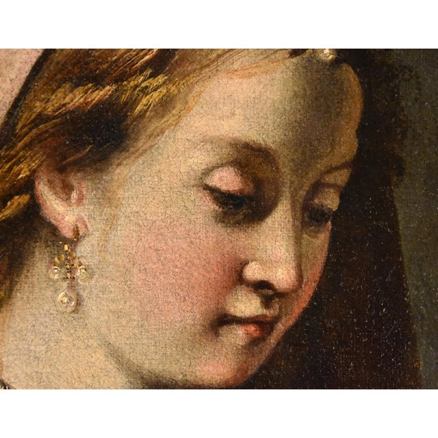 Gaspare Diziani, Portrait of Princess Diziani, 1730, Oil on Canvas For Sale - Image 4 of 14