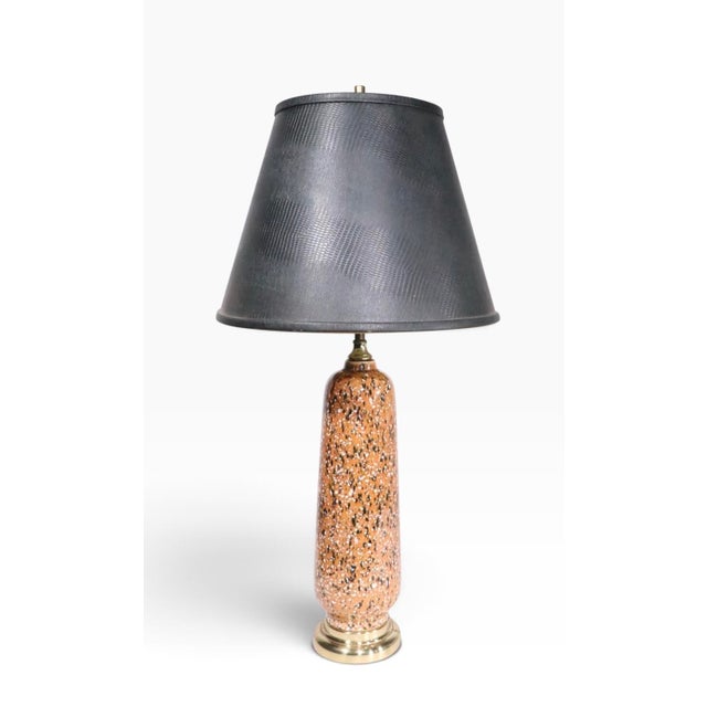 Ceramic 1950s Mid Century Modern Ceramic Confetti Glaze Ceramic Table Lamp For Sale - Image 7 of 11