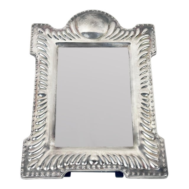 Vintage Tabletop Silverplate Frame With Mirror For Sale