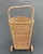 Rustic European Mid-Century French Woven Wicker Market Cart For Sale - Image 3 of 11