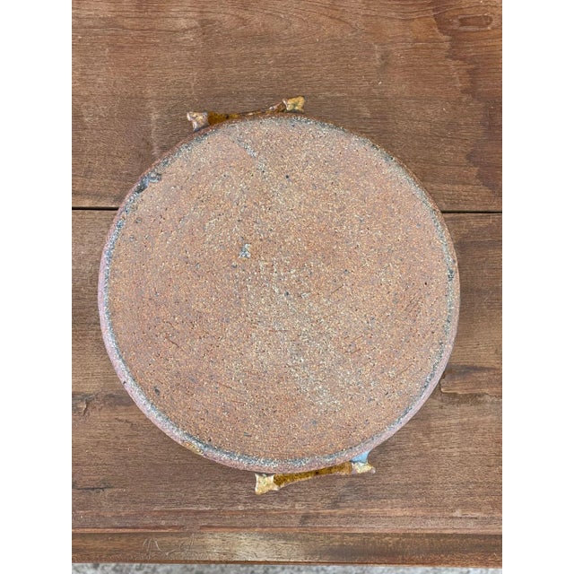 Brown 1970s Speckled Stoneware Bowl For Sale - Image 8 of 9