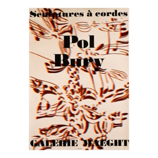 1974 French Exhibition Poster, Pol Bury at Galerie Maeght For Sale